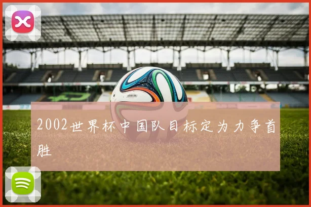 2002世界杯中国队目标定为力争首胜