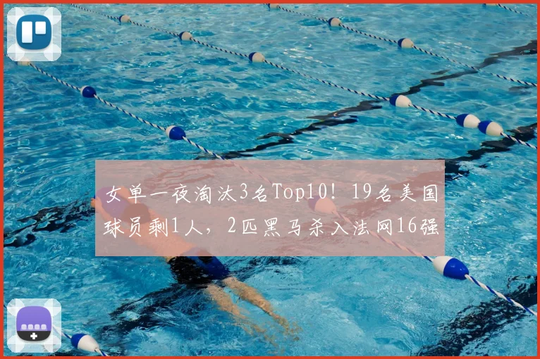 女单一夜淘汰3名Top10！19名美国球员剩1人，2匹黑马杀入法网16强