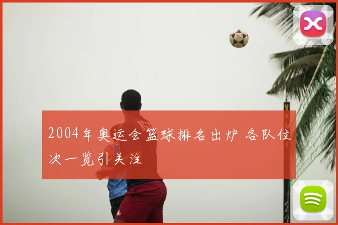 2004年奥运会篮球排名出炉 各队位次一览引关注